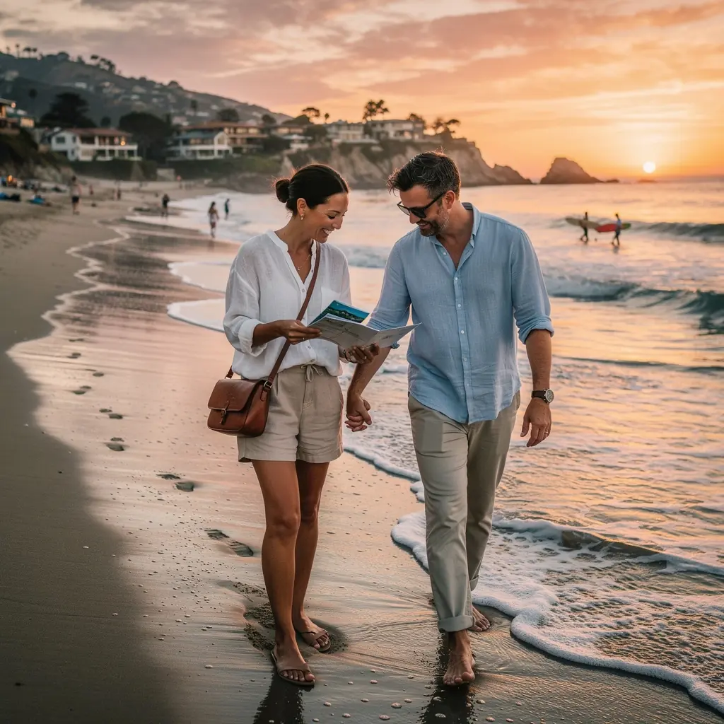 Planowanie lokalnej wycieczki z mapą w ręku.